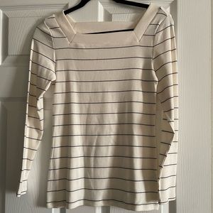 Old Navy Square Collar Striped Long Sleeve
